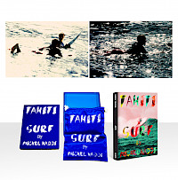 Signed Book in Blue Lacquered Box with 2 Prints